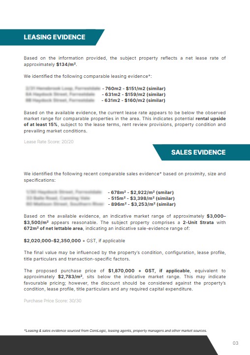 Sample report page 3